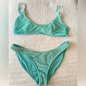 Teal triangl bikini